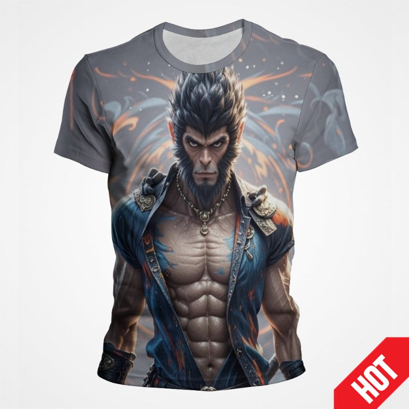Novelty T Shirt For Men Shirt Black Myth Wukong Game 3D Print