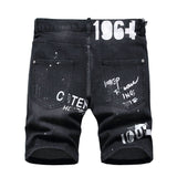 DSQ2 Short Jeans Ripped Patch Slim-fit Stretch Denim Shorts