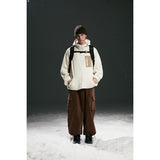 Unisex Coat Loose Polar Fleece Jacket Thermal Cotton-Padded Clothes