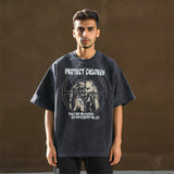 Mens Vintage T Shirt Short Sleeve T-Shirt Men