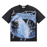 MAJESTIK T Shirts Astronaut Graphic Crop Tee Hot Drill