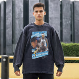 Mens Vintage Long Sleeve Shirt Long Sleeve T-Shirt Men and Women