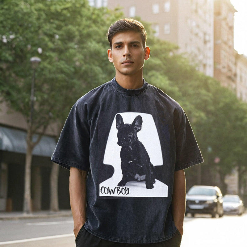 Mens Vintage T Shirt TEminem Print Short Sleeve