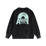 Amiri Distressed Sweatshirt Printed Trendy Pure Cotton