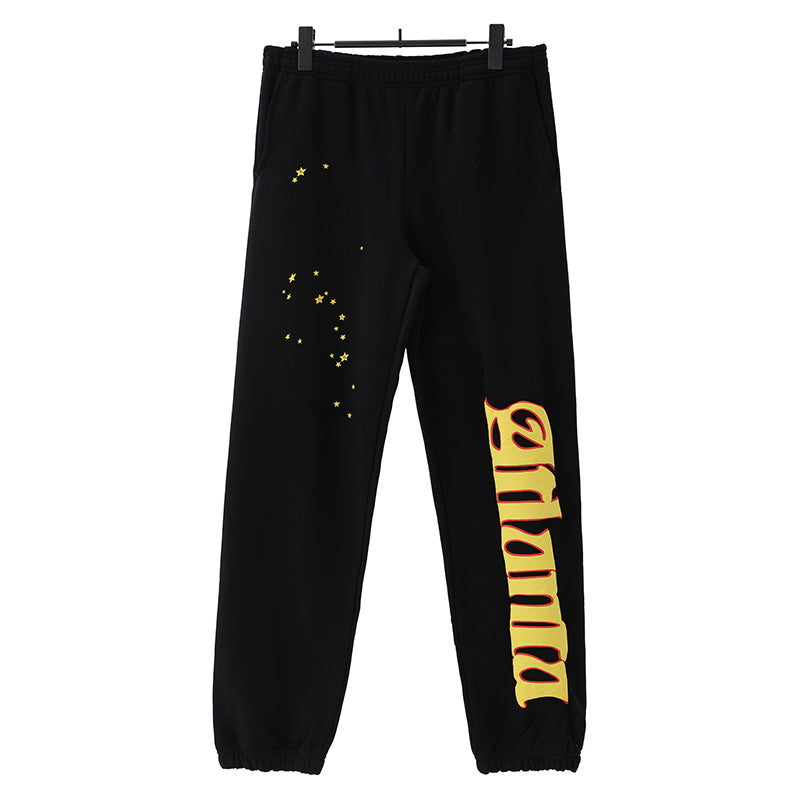 Sp5der Sweatpants Cobweb Puff Print Pure Cotton