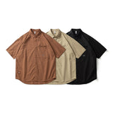 Unisex Shirt Vintage Coat Loose