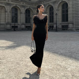 Women Dress Evening Dress Ostrich Feather