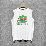 Amiri tank top cartoon colorful snake printing