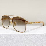 CHH Chrome Hearts Glasses Japanese large frame pure titanium engraved pattern myopia glasses frame