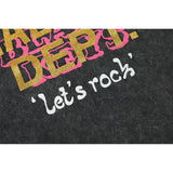 Gallery Dept T Shirts Dark Black Seat Printed Washed Distressed Short Sleeve