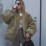 Women Cotton Coat Fashion Baseball Uniform Loose plus Size