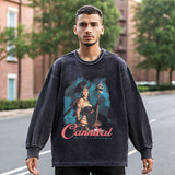 Mens Vintage Long Sleeve Shirt Casual Long Sleeve T-Shirt Men's and Women's