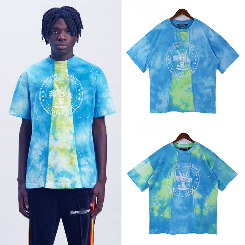 Palm Angle T Shirts Splash-Ink Tie-Dye