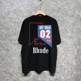 Rhude T Shirts Printed Trendy Pure Cotton