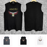 Amiri tank top five-pointed star flying eagle printing