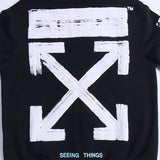 OW Hoodie Foamed Classic Arrow Pattern Sweatshirt