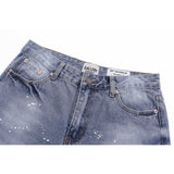 Gallery Dept Jeans with Artistic Ink Splatter and Distressed Flares