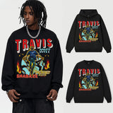 Vintage Hoodie travis scott street print hooded sweater crew neck