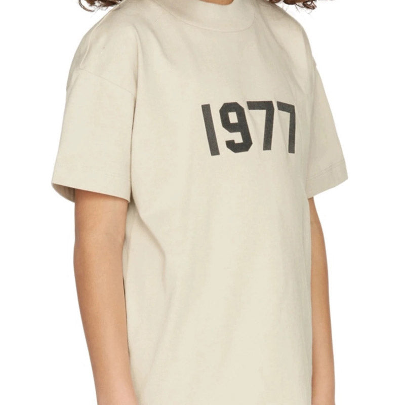 Fear of God Essentials Kids 1977 T-Shirt Children's Clothing Boys' round Neck Short Sleeve T-shirt