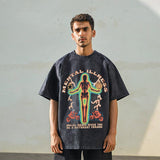 Mens Vintage T Shirt Short Sleeve T-Shirt Men Casual