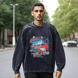 Mens Vintage Long Sleeve Shirt Casual Long Sleeve T-Shirt Men