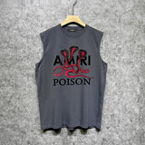 Amiri tank top cobra printing