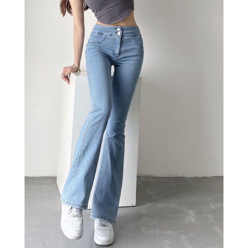 Women Jeans Flared Jeans Slim Fit