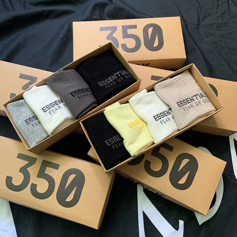 Men socks spring and summer lettersocks