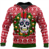 Black Christmas Sweater Christmas 3D Skull Print Hoodie
