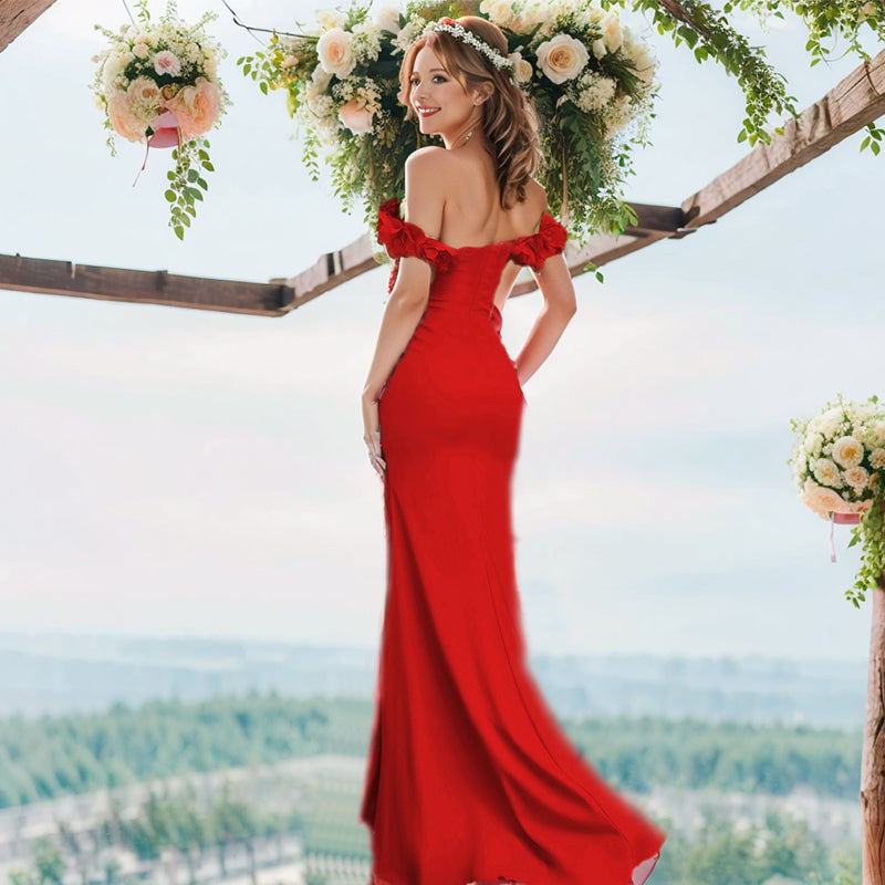 Bridesmaid Dresses Red Toast Bride