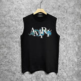 Amiri tank top overlapping letter dragon print