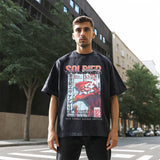 Mens Vintage T Shirt Cartoon Print Men and Women