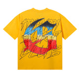 Godspeed T Shirts Beach Skull Surfboard Print Cotton Casual Short Sleeve Men and Women