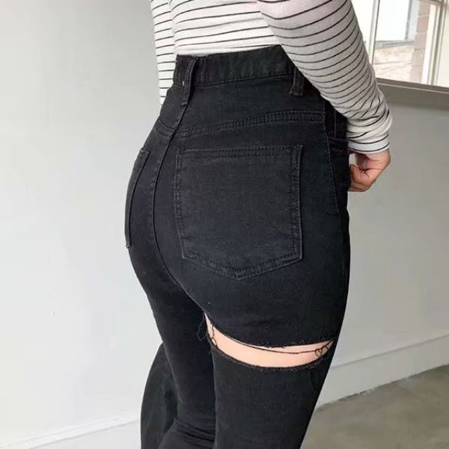 Women Jeans Ripped Stretch Tight