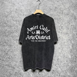 Amiri washed t-shirt artistic word short sleeves