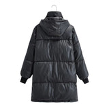 Women Cotton Coat Thick Fashion Leather Coat