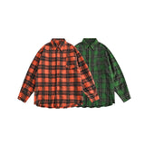 Unisex Shirt Vintage Frayed Plaid Shirt