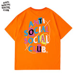 Anti Social Club T Shirt Men's Summer round Neck Cotton Loose