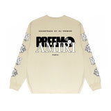 Amiri Long Sleeved Shirt Printed Trendy Pure Cotton