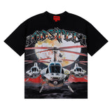 Godspeed T Shirts Helicopter Printing Cotton Casual Short Sleeves Men and Women