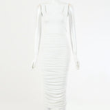 Women Dress Sexy Pleated Temperament Dress