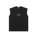 Fog Essentials tank spring summer FG letter crew neck casual vest