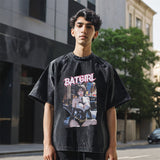 Mens Vintage T Shirt Old Short Sleeve T-Shirt Men and Women