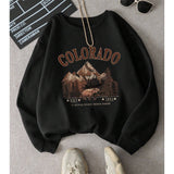 Inspiration and Travel Printing Hooded Women's vintage Crew