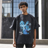 Mens Vintage T-Shirt Printed Wash T-Shirt