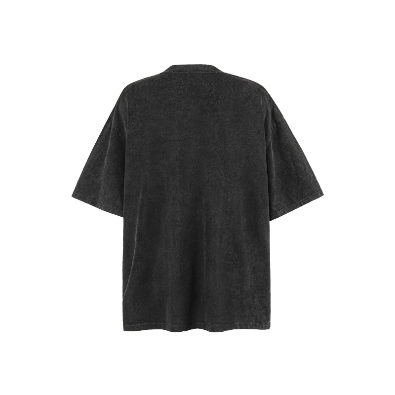 American vintage street T-shirt retro men's loose crew neck