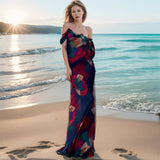 Beach Dresses Sexy Suspender Dress Printed Dress