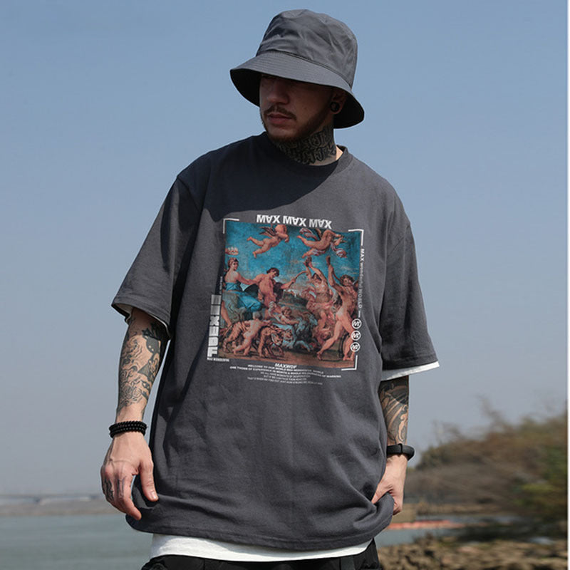 Men T-Shirt Loose Oversize Summer