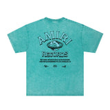 Amiri Washed Distressed T Shirt Printed Trendy Pure Cotton