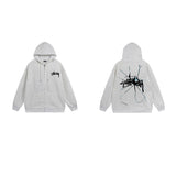 Stussy Hoodie Zip-Up Cardigan Fleece Hooded Sweater